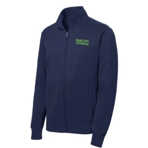 Oak City Lacrosse Embroidery Adult Full Zip Hoodie