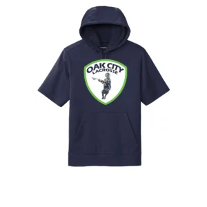 Oak City Lacrosse Logo Adult Short Sleeve Hoodie